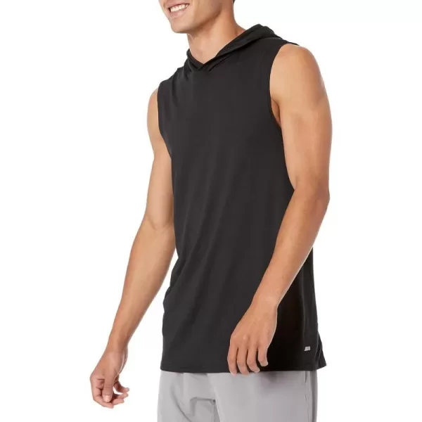 Amazon Essentials Mens Tech Stretch Sleeveless HoodieBlack