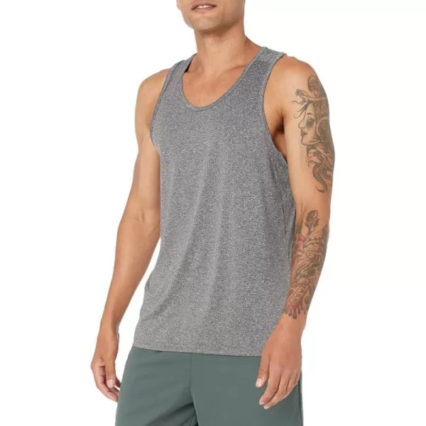 Amazon Essentials Mens Tech Stretch Tank TShirtBlack Heather