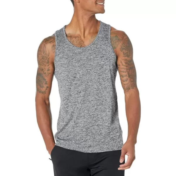 Amazon Essentials Mens Tech Stretch Tank TShirtGrey Space Dye