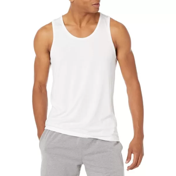 Amazon Essentials Mens Tech Stretch Tank TShirtWhite