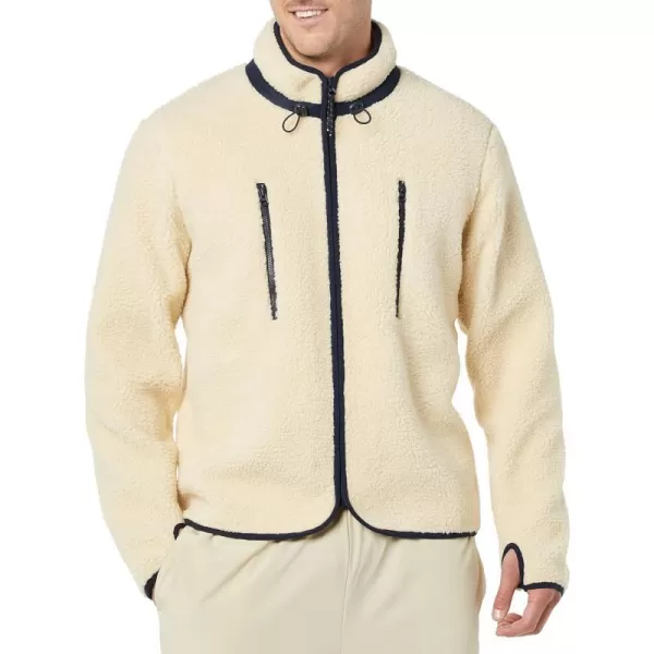 Amazon Essentials Mens Teddy Fleece FullZip JacketBeige