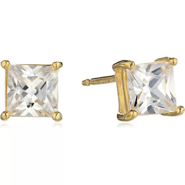 White/Yellow Gold 4.5 mm Princess Cut