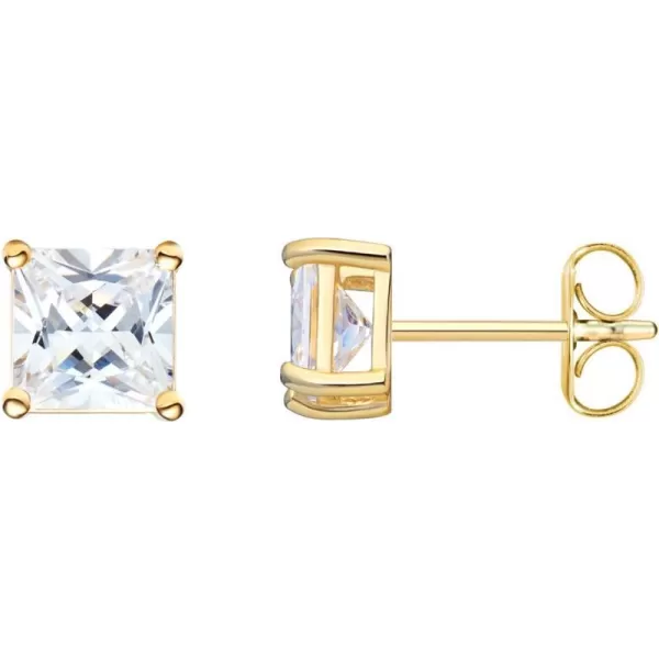 White/Yellow Gold 5.5 mm Princess Cut