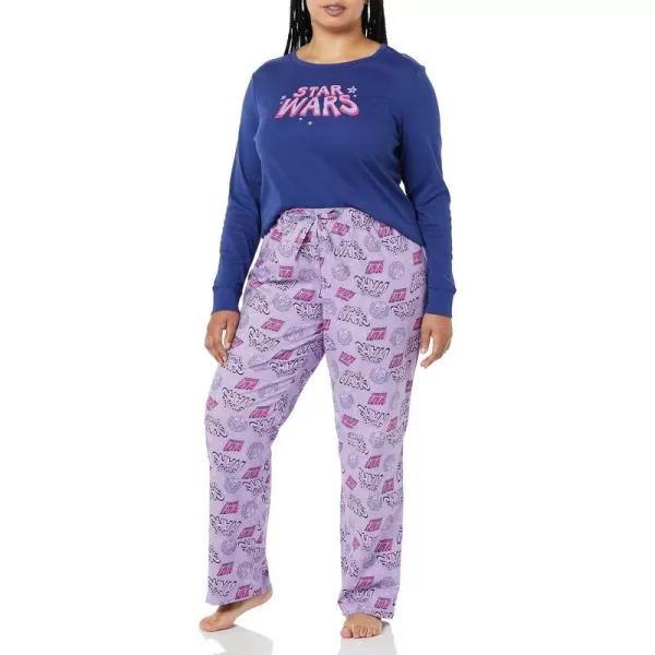 Amazon Essentials Star Wars Family Matching Pajama Sleep SetsAdult Star Wars Logo Leia  Womens