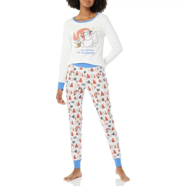 Amazon Essentials Star Wars Holiday Family Pajama SetsAdult Star Wars Mando Winter  Womens Snugfit