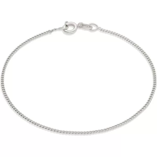 Amazon Essentials Sterling Curb Chain BraceletSilver 75 2 mm