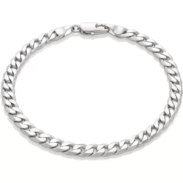 Amazon Essentials Sterling Curb Chain BraceletSilver 75 5 mm