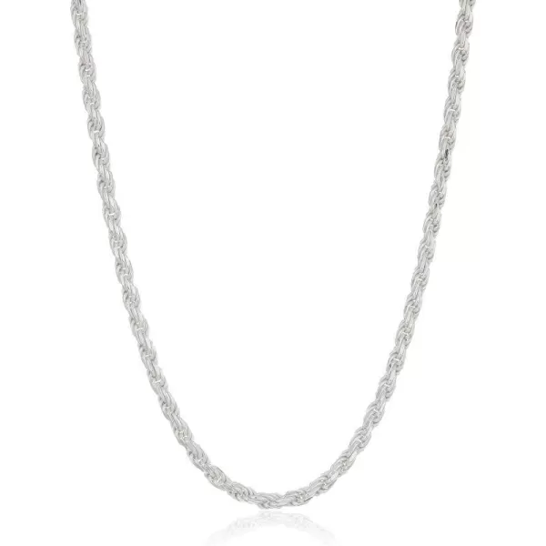 Amazon Essentials Sterling Silver Diamond Cut Rope Chain NecklaceSilver 14