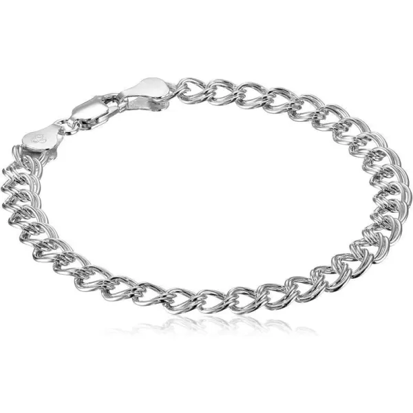 Amazon Essentials Sterling Silver DoubleLink Chain BraceletSilver 8