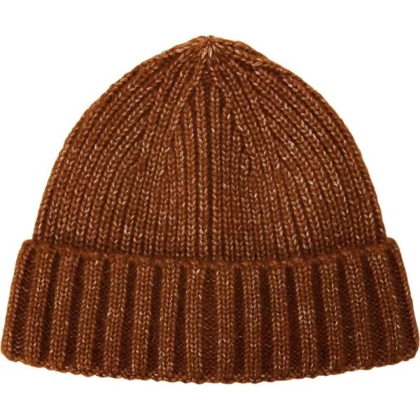 Amazon Essentials Unisex Adults Fisherman Ribbed BeanieDark Chestnut Brown