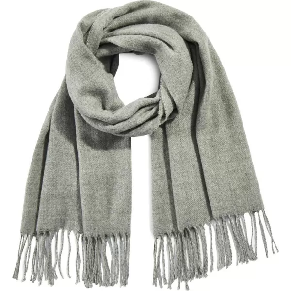 Amazon Essentials Unisex Adults Oversived Woven Scarf with FringeGrey Heather