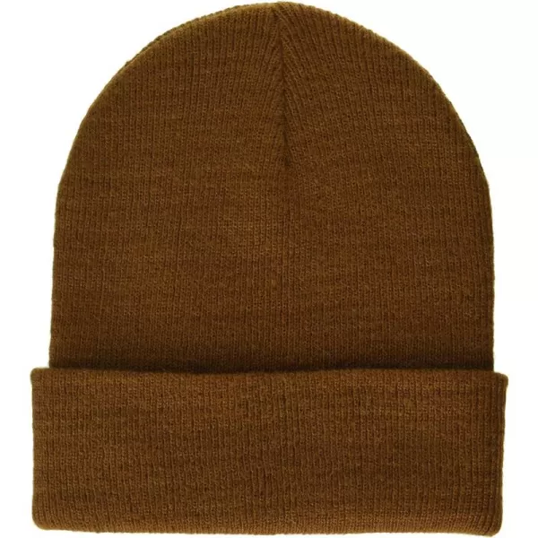 Amazon Essentials Unisex Adults Rib Knit Cuffed BeanieDark Chestnut Brown