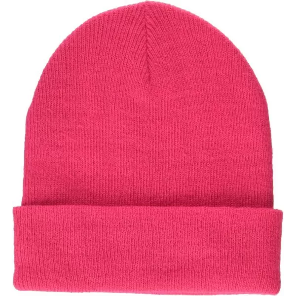 Amazon Essentials Unisex Adults Rib Knit Cuffed BeanieNeon Pink