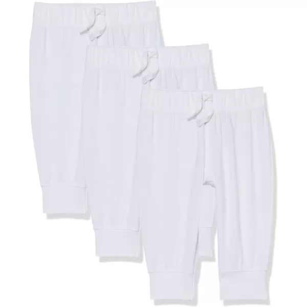 Amazon Essentials Unisex Babies Cotton Stretch Jersey Jogger Previously Amazon Aware Pack of 3White