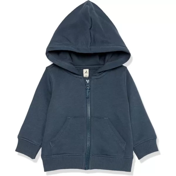 Amazon Essentials Unisex Babies French Terry ZipUp Hoodie Previously Amazon AwareDark Navy