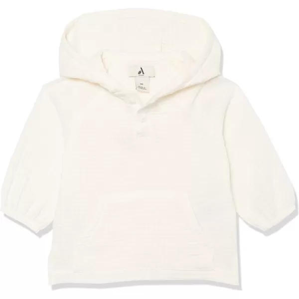 Amazon Essentials Unisex Babies Organic Cotton Gauze Hoodie Previously Amazon AwareIvory