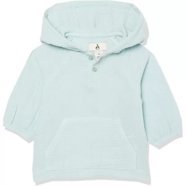 Amazon Essentials Unisex Babies Organic Cotton Gauze Hoodie Previously Amazon AwarePale Mint Green