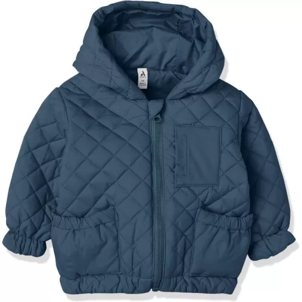 Amazon Essentials Unisex Babies Reversible Lightweight Puffer Jacket Previously Amazon AwareDark Navy