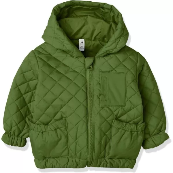 Amazon Essentials Unisex Babies Reversible Lightweight Puffer Jacket Previously Amazon AwareDeep Green