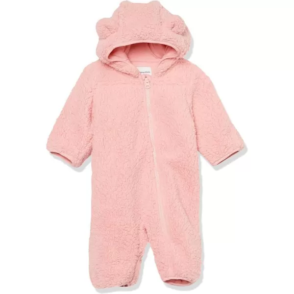 Amazon Essentials Unisex Babies Sherpa Fleece Bunting SuitBlush