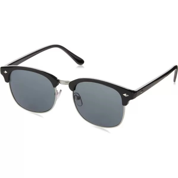 Amazon Essentials Unisex Half Frame Sunglasses PantoBlack