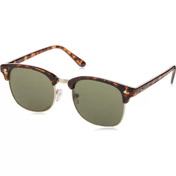 Amazon Essentials Unisex Half Frame Sunglasses PantoTort