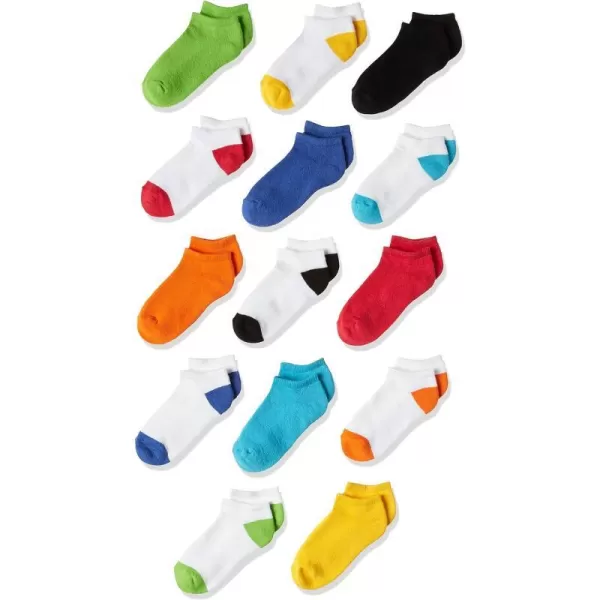 Amazon Essentials Unisex Kids and Toddlers Cotton Low Cut Sock 14 PairsMulti Color