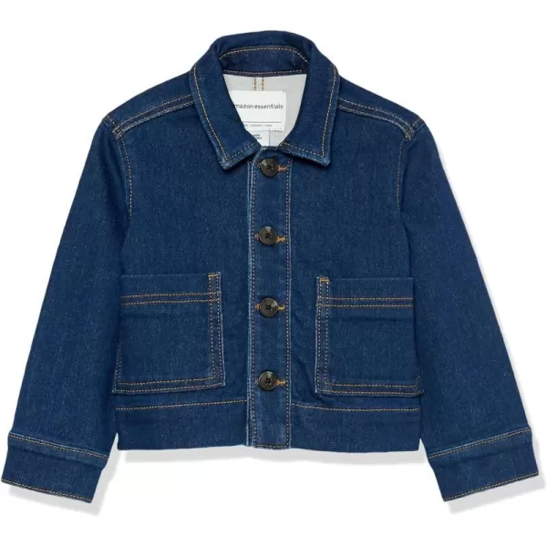 Amazon Essentials Unisex Kids and Toddlers Denim Chore JacketDark Indigo Wash