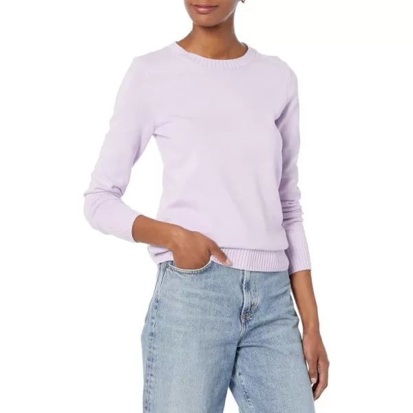 Amazon Essentials Womens 100 Cotton Crewneck Sweater Available in Plus SizePastel Lilac