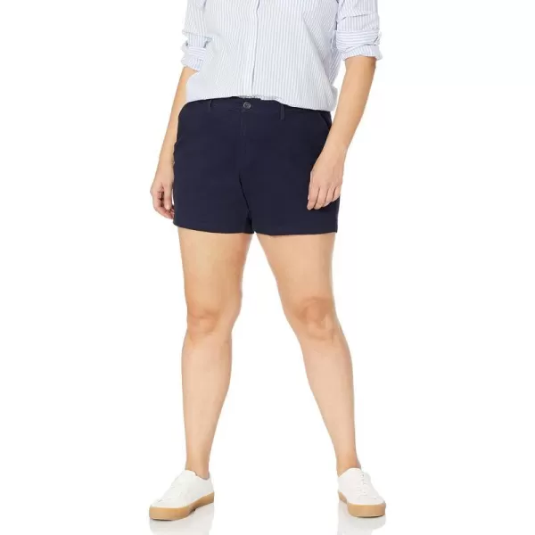 Amazon Essentials Womens 5 Inch Inseam Chino Short Available in Plus SizeNavy