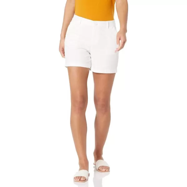 Amazon Essentials Womens 5 Inseam Chino ShortStraight White