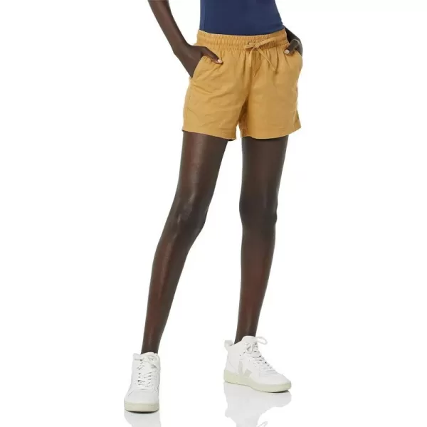 Amazon Essentials Womens 5 Inseam Drawstring Linen Blend Short Available in Plus SizeDark Yellow