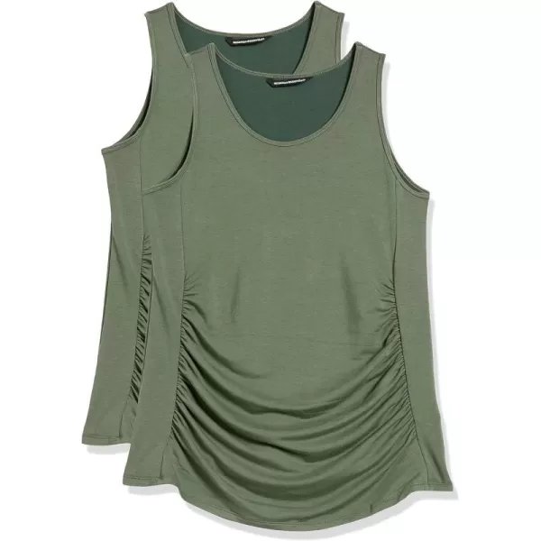 Amazon Essentials Womens Active Maternity Tank Top MultipacksDark Green