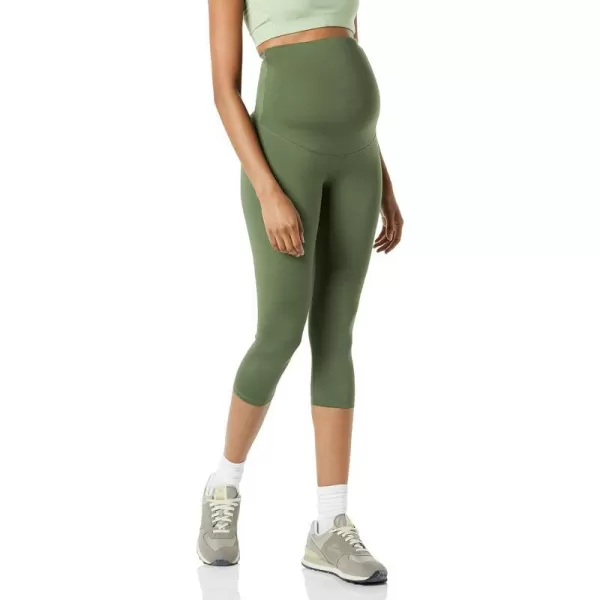 Amazon Essentials Womens Active Sculpt Crop Maternity LeggingsDark Green