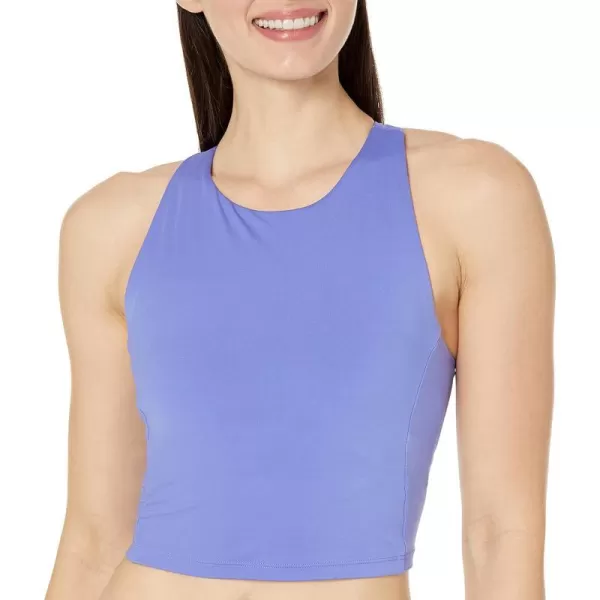 Amazon Essentials Womens Active Sculpt High Neck Racer Back Sports Bra Tank Available in Plus SizeCornflower Blue