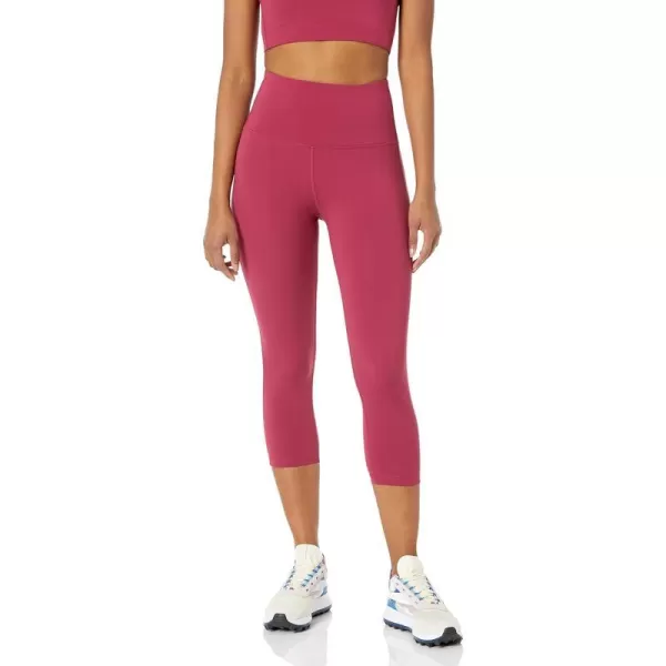 Amazon Essentials Womens Active Sculpt High Rise Capri Legging Available in Plus SizeBurgundy