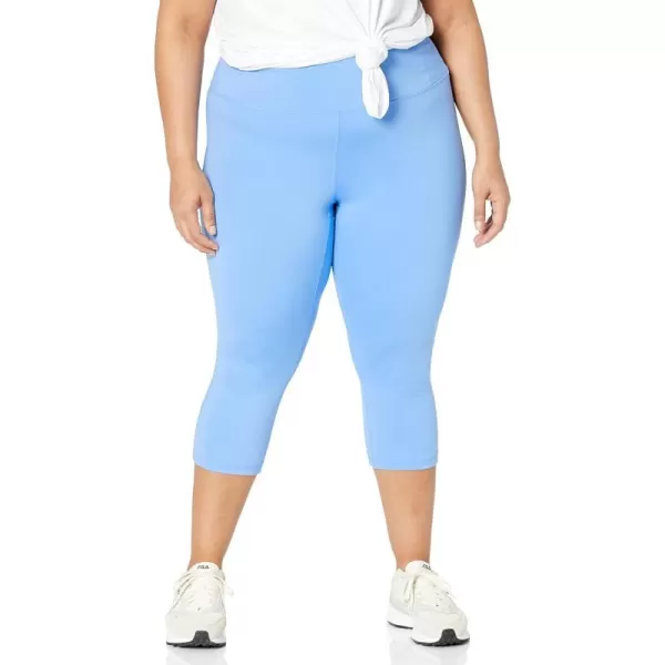 Amazon Essentials Womens Active Sculpt High Rise Capri Legging Available in Plus SizeFrench Blue