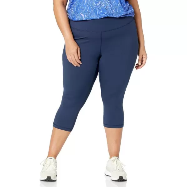 Amazon Essentials Womens Active Sculpt High Rise Capri Legging Available in Plus SizeNavy