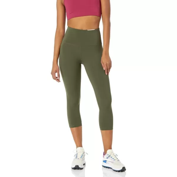 Amazon Essentials Womens Active Sculpt High Rise Capri Legging Available in Plus SizeOlive