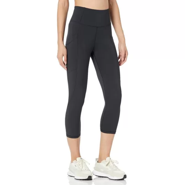 Amazon Essentials Womens Active Sculpt High Rise Capri Legging with Pockets Available in Plus SizeBlack