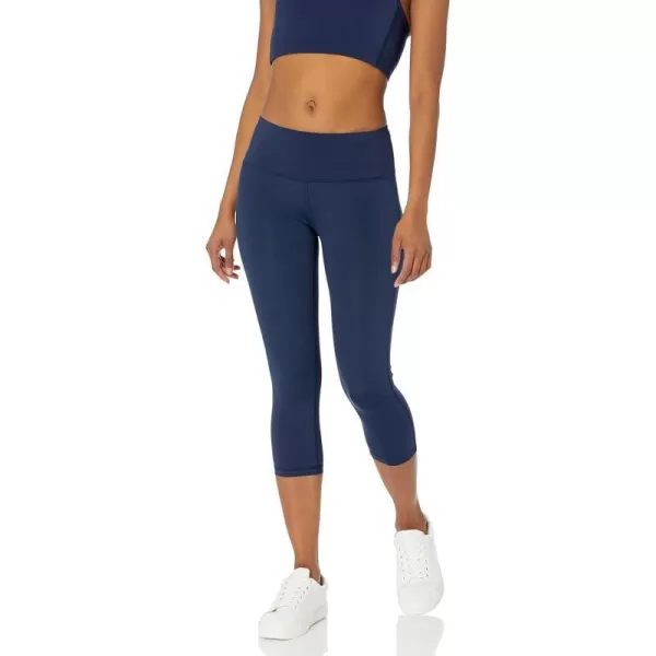 Amazon Essentials Womens Active Sculpt Mid Rise Capri LeggingNavy