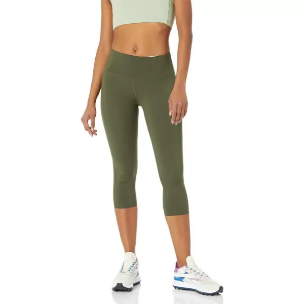 Amazon Essentials Womens Active Sculpt Mid Rise Capri LeggingOlive