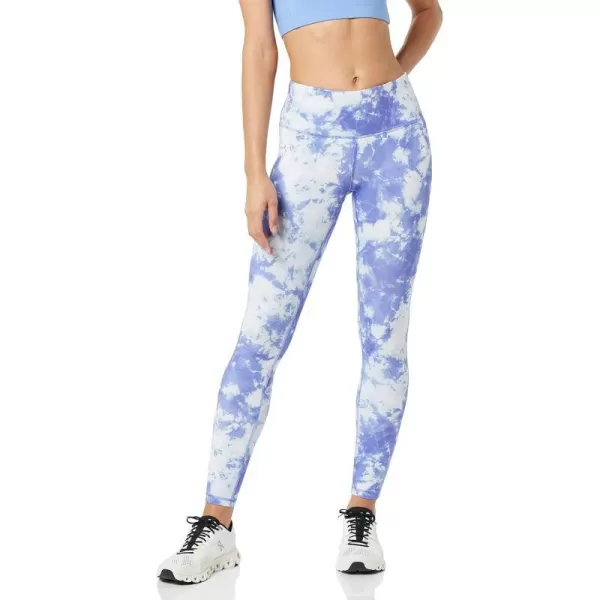 Amazon Essentials Womens Active Sculpt Mid Rise Full Length Legging Available in Plus SizeBlue Sky Print