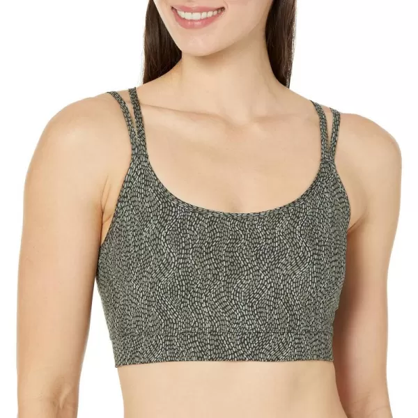 Amazon Essentials Womens Active Sculpt Strappy Back Sports BraBlack Dots