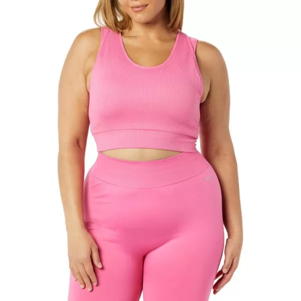 Amazon Essentials Womens Active Seamless Double Layer Sports BraHot Pink