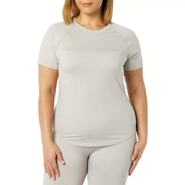 Amazon Essentials Womens Active Seamless SlimFit ShortSleeve TShirtLight Grey