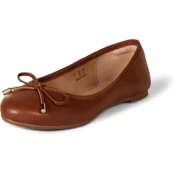 Amazon Essentials Womens Billie Ballet FlatTan