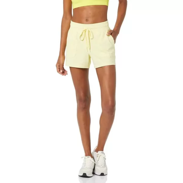 Amazon Essentials Womens Brushed Tech Stretch Short Available in Plus SizeLight Yellow