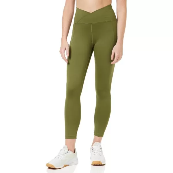 Amazon Essentials Womens Build Your Own Leggings78 Length Cross High Waist Dark Olive