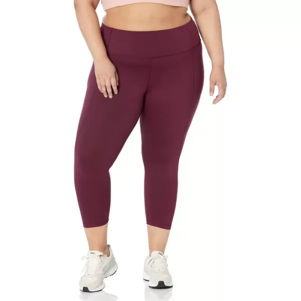 Amazon Essentials Womens Build Your Own LeggingsCapri Medium Waist Dark Burgundy